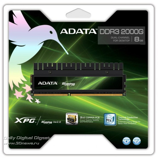 ADATA XPG Gaming Ver. 2.0 DDR3-2000G 8GB Memory Kit