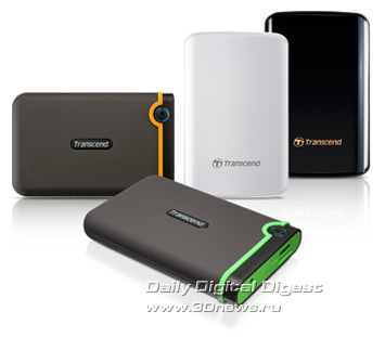 Transcend 750GB Shockproof Portable HDDs