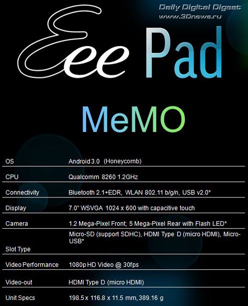 ASUS Eee Pad MeMO