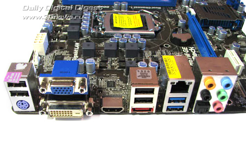 ASRock H67M-GE задняя панель