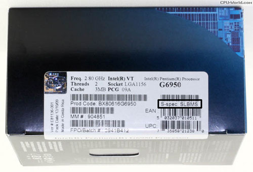 Intel переводит коробочные версии Pentium G6950 на степпинг K0 63