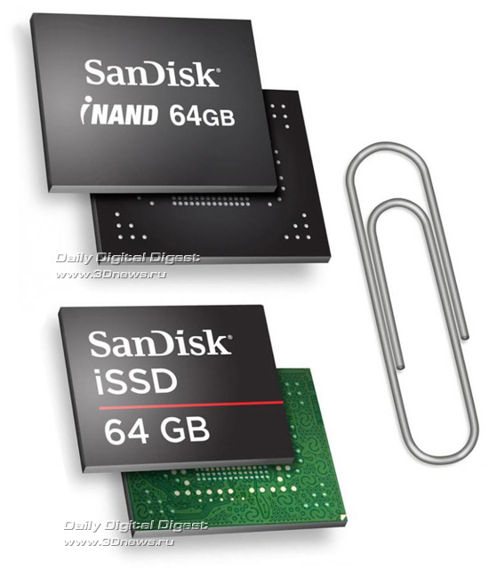 SanDisk iNAND 64GB and SanDisk iSSD 64GB