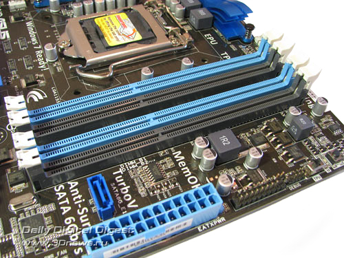 ASUS P8P67-M Pro DIMMs