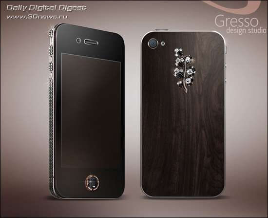 Gresso iPhone 4 Black Diamonds for Lady