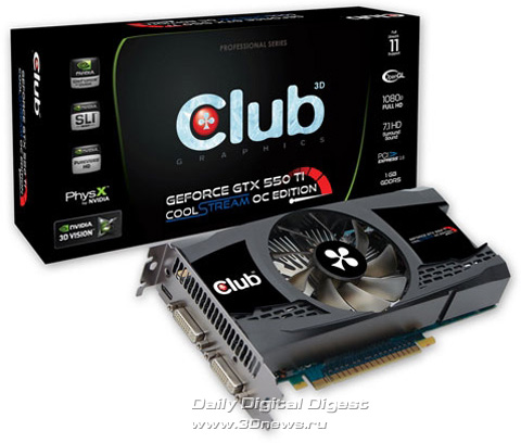 Club 3D GeForce GTX 550 Ti CoolStream OC Edition