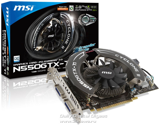 MSI N550GTX-Ti Cyclone II 1GD5/OC