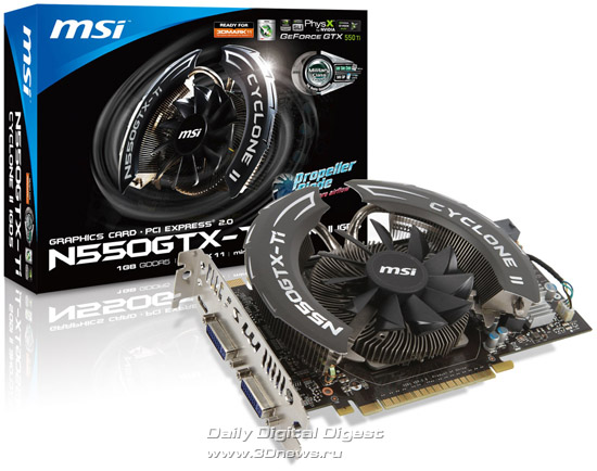 MSI N550GTX-Ti Cyclone II 1GD5