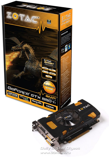 ZOTAC GeForce GTX 550 Ti AMP! Edition