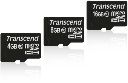 Transcend microSDHC Class 10 Cards