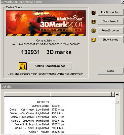��� ��������� �������: Core i7 2600K ������ E8600 � 3DMark 2001 SE