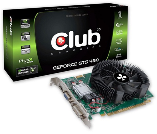 Club 3D GeForce GTS 450 2GB DDR3