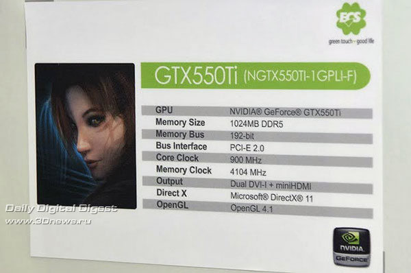 ECS NGTX550TI-1GPLI-F