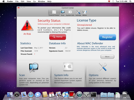 "Доктор Веб": ложный антивирус для Mac OS X — в центре внимания киберпреступников MAC+Defender_450