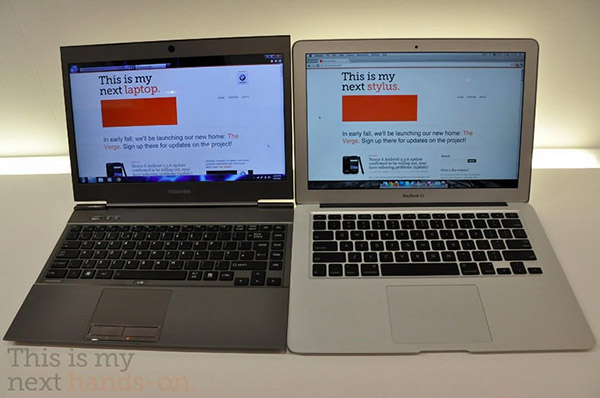 MacBook Air ������ Toshiba Portege Z830