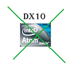 Процессоры Atom D2500 и Atom D2700 не поддерживают DirectX 10
