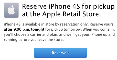 iPhone 4S в американских Apple Store можно купить только по предзаказу.