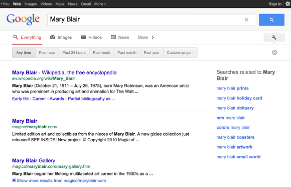 Новый интерфейс поиска Google