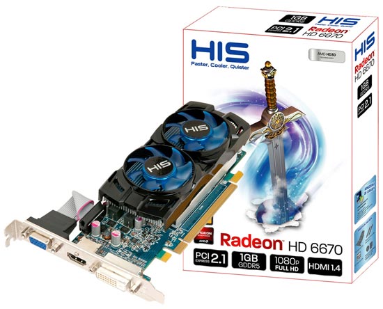 HIS Radeon HD 6670 Fan 1GB GDDR5