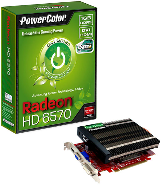 PowerColor Go! Green Radeon HD 6570 1GB DDR3 (DiRT 3 Edition)