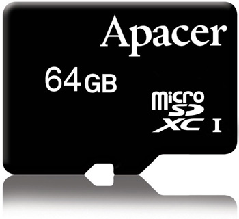 Apacer 64GB UHS-I microSDXC Card