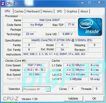 Тестирование процессора Intel Core i7-3770K (Ivy Bridge)