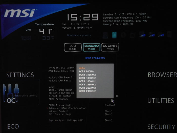 MSI X79A-GD65 (8D) частота памяти