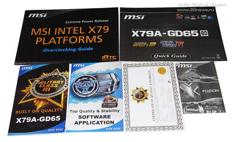 MSI X79A-GD65 (8D) комплектация