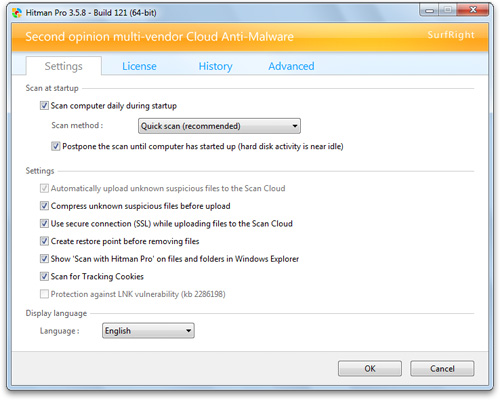 HitmanPro 3.7.1.186: антивирусное сканирование в "облаке" Hmp-settings