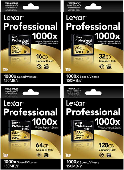 Lexar Professional 1000x CompactFlash Cards