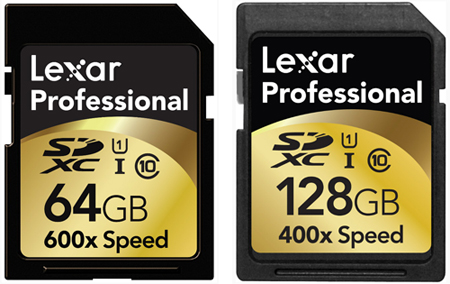 Lexar Professional Series 600x/400x SDXC UHS-I Cards