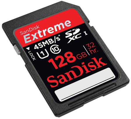 SanDisk 128GB Extreme SDXC UHS-I Card