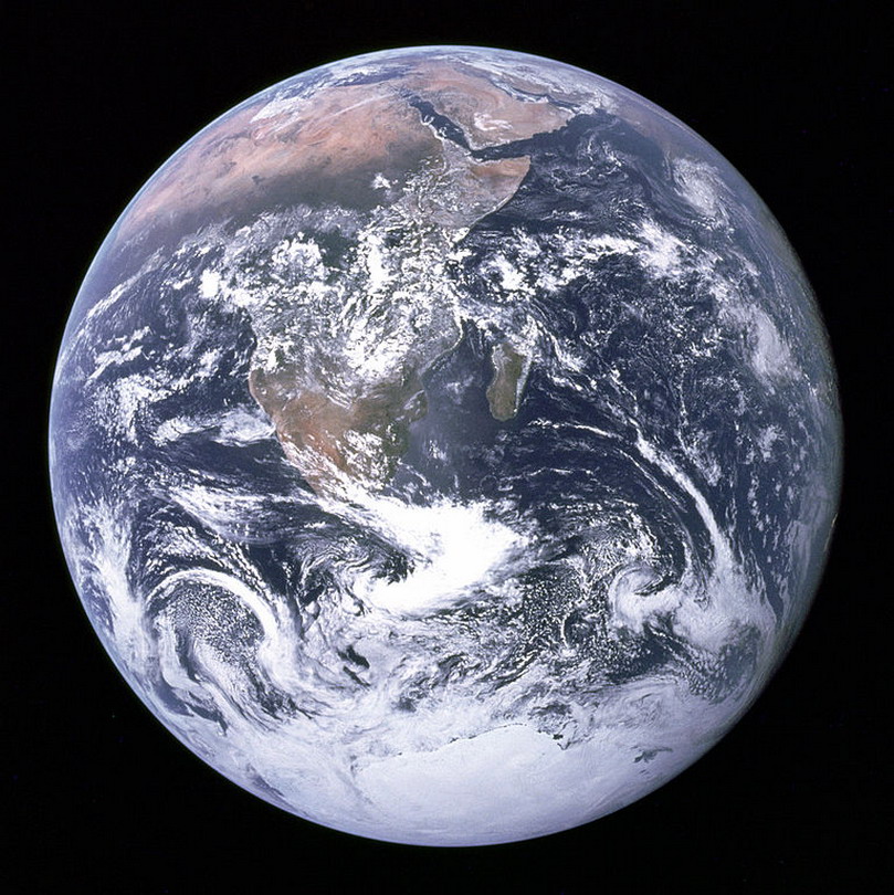 Земля с борта корабля "Аполлон-17". 7 декабря 1972 года
