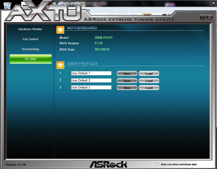 ASRock Z68M-ITX/HT OCDNA