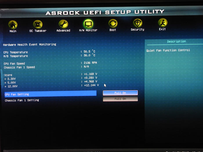 ASRock Z68M-ITX/HT системный мониторинг 1