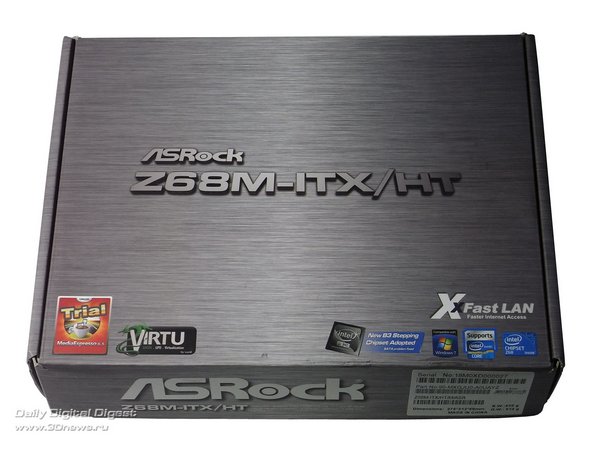 ASRock Z68M-ITX/HT упаковка