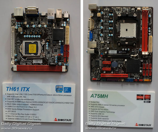 Biostar TH61 ITX and Biostar A75MH