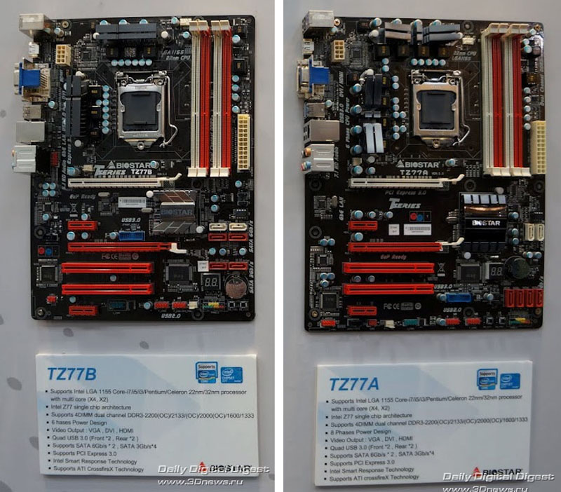 Biostar TZ77A and Biostar TZ77B
