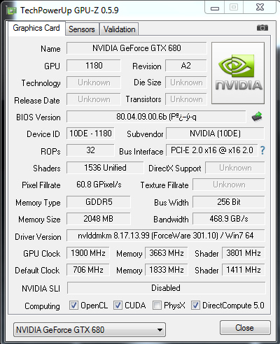EVGA GEFORCE GTX 680 ��������� �� 1900 ��� �� ����