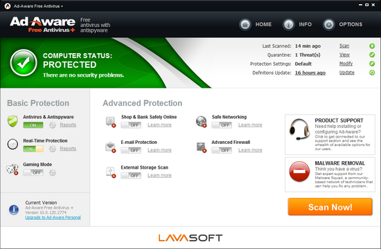 Lavasoft Ad-Aware Free Edition 10: защита от шпионов Full5