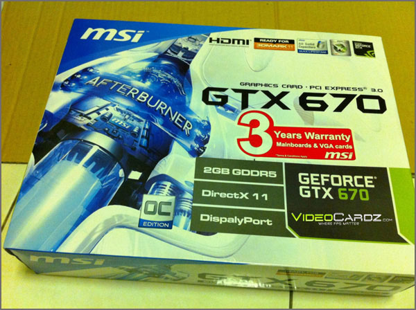 Фотография брюшка видеокарты GeForce GTX 670