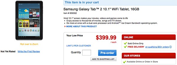 Samsung Galaxy Tab 2 10.1  