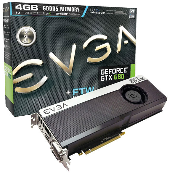 EVGA GeForce GTX 680 FTW+ 4GB with Backplate