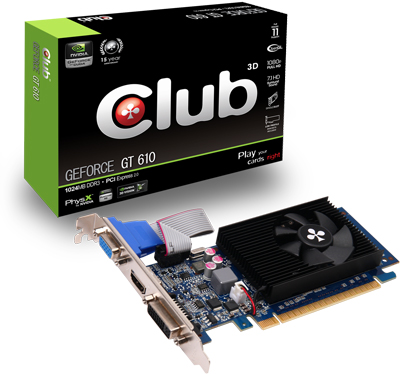 Club 3D GeForce GT 610