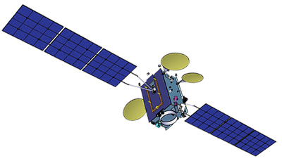 Спутник связи Телком-3. Изображение с сайта ОАО "ИСС"
