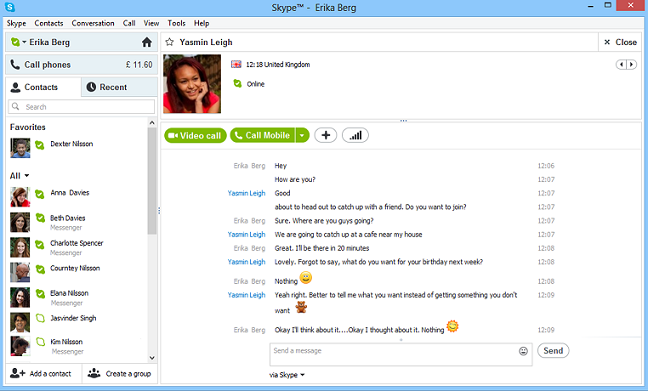 Windows 8 Skype