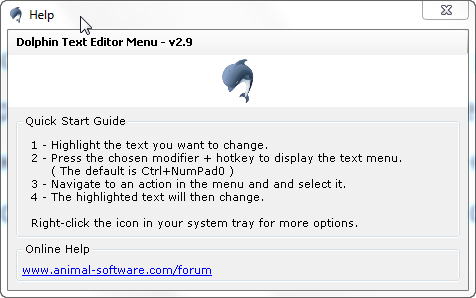 Dolphin Text Editor Menu