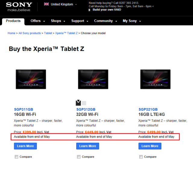 Sony Xperia Tablet Z