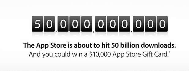 Стартовал обратный отсчет до 50 млрд загрузок в iTunes App Store