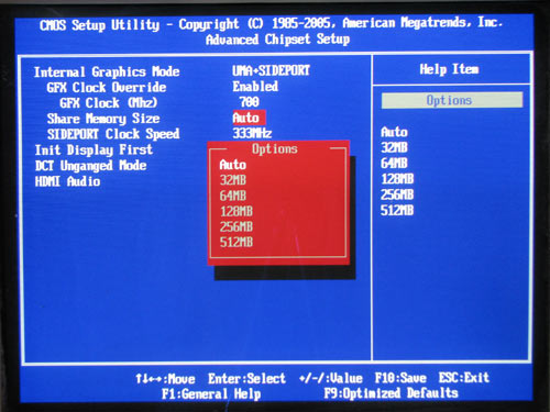  Elitegroup A790GXM-A объем графической памяти 