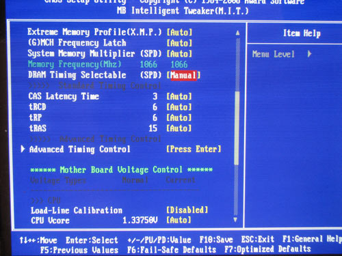 Gigabyte EP45-UD3R настройки памяти 1